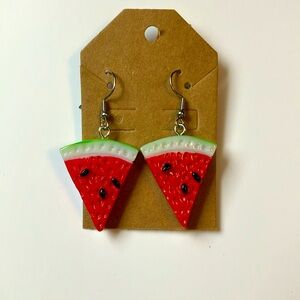 Watermelon earrings pink